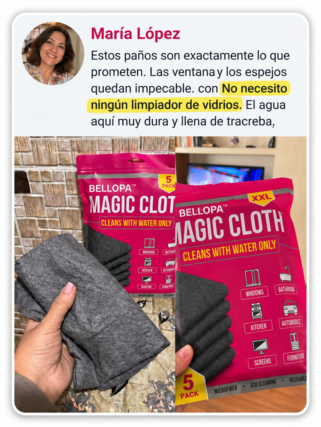 BELLOPA™ Paños Reutilizables de Alto Rendimiento